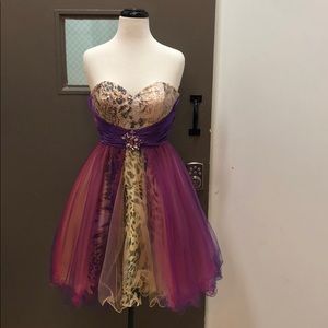 Leopard Short Homecoming Dress Small